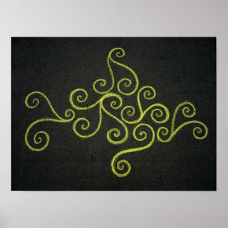 Chalkie Yellow Zee Poster