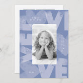 Chalky Graffiti Fun Peri Blue Valentijn Fotokaart Feestdagenkaart (Voorkant / Achterkant)