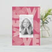 Chalky Graffiti Fun Rode Valentijn Fotokaart Feestdagenkaart (Staand voorkant)