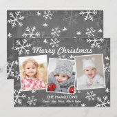 Chalky Snowfall 3 Feestdagenkaart (Voorkant / Achterkant)