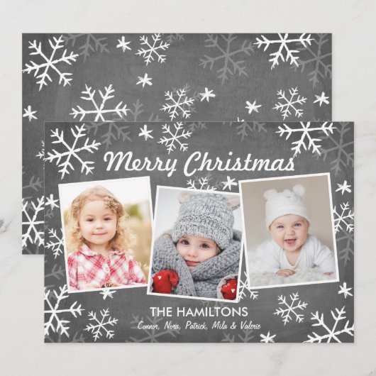 Chalky Snowfall 3 Feestdagenkaart (Voorkant / Achterkant)