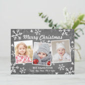 Chalky Snowfall 3 Feestdagenkaart (Staand voorkant)