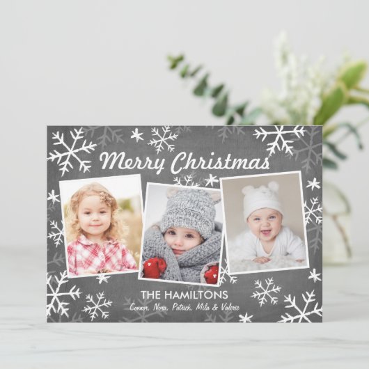 Chalky Snowfall 3 Feestdagenkaart (Staand voorkant)