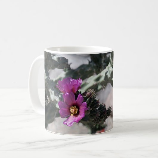 Challa Cactus in bloei Koffiemok (Voorkant links)