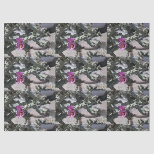 Challa Cactus in bloei Tissuepapier (Voorkant)