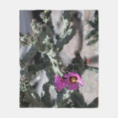 Challa Cactus in bloom Fleece Deken (Voorkant)