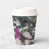 Challa Cactus in bloom Papieren Bekers (Achterkant)