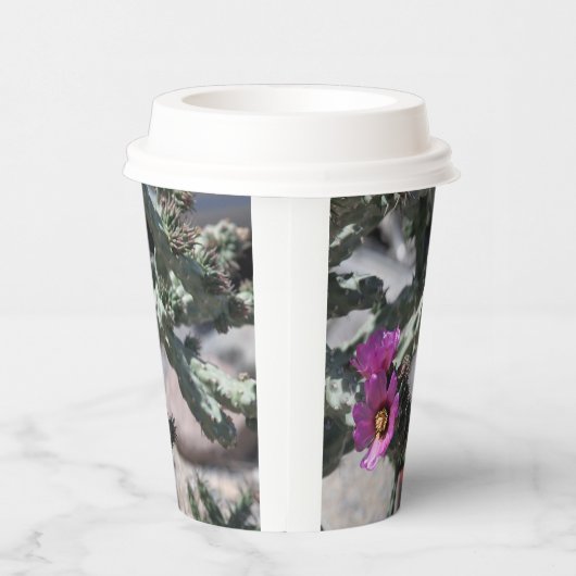 Challa Cactus in bloom Papieren Bekers (Rechts)