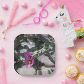 Challa Cactus in bloom Papieren Bordje (Feest)