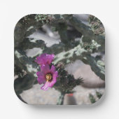 Challa Cactus in bloom Papieren Bordje (Voorkant)