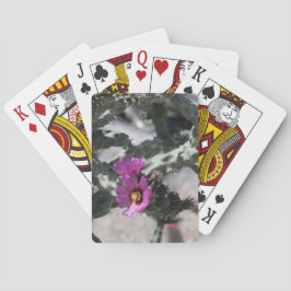 Challa Cactus in bloom Pokerkaarten