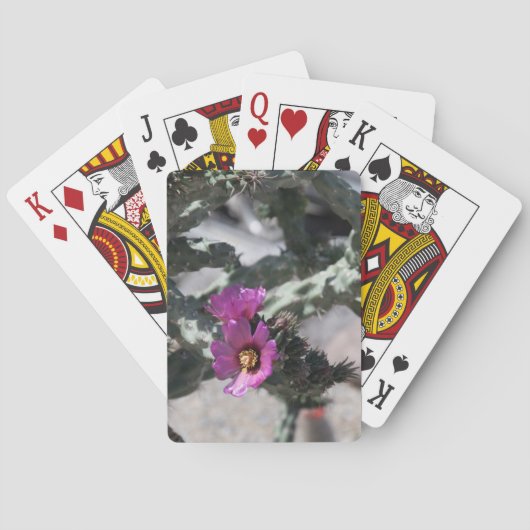 Challa Cactus in bloom Pokerkaarten (Achterkant)
