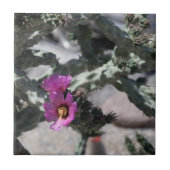 Challa Cactus in bloom Tegeltje (Voorkant)