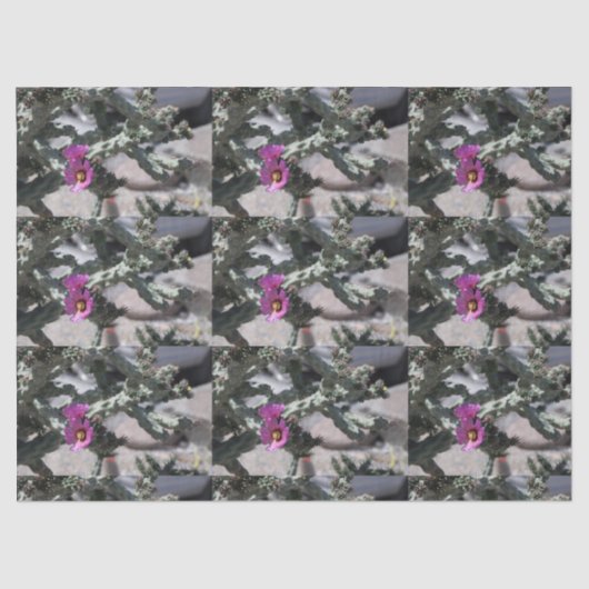 Challa Cactus in bloom Tissuepapier (Voorkant)