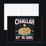 Challah At Ya Girl Grappig Hanukkah Eten Chanukah Briefkaart<br><div class="desc">Challah At Ya Girl Grappig Hanukkah Eten Chanukah</div>