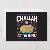 Challah At Ya Girl Grappig Hanukkah Eten Chanukah Kaart (Voorkant)