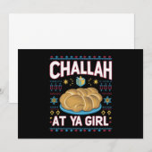 Challah At Ya Girl Grappig Hanukkah Eten Chanukah Kaart (Voorkant / Achterkant)