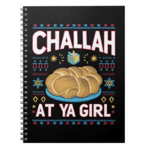Challah At Ya Girl Grappig Hanukkah Eten Chanukah Notitieboek