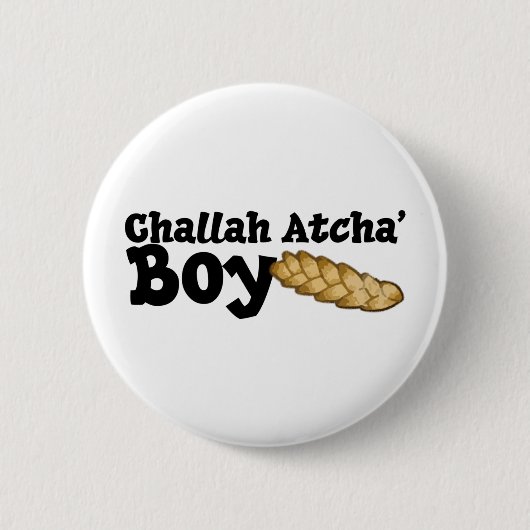 Challah Atcha' Boy Ronde Button 5,7 Cm (Voorkant)