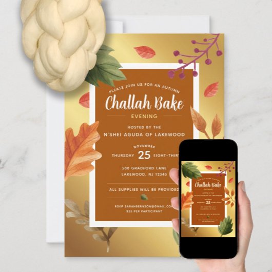 Challah Bake Evenement Uitnodiging
