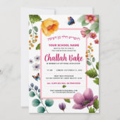 Challah Bake School Event Waterverf Floral Kaart (Voorkant)