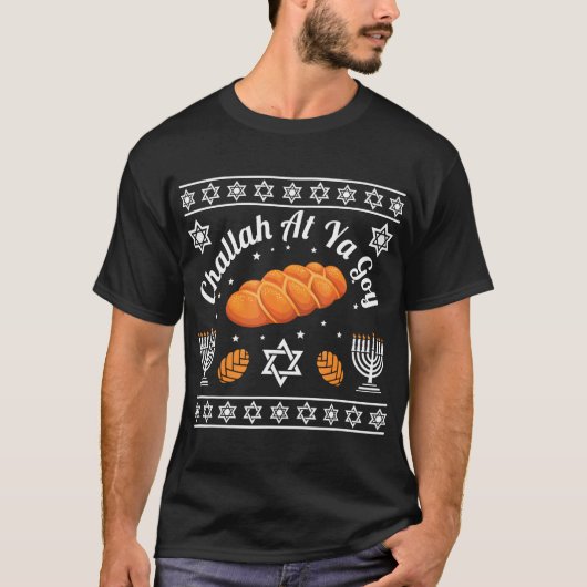 Challah bij Ya Goy Chanoeka T-shirt (Voorkant)