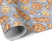 Challah - Blauw omslagpapier Cadeaupapier (Rol Hoek)