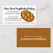 Challah Bread Bakery Baker Jewish Food Baking Cu Visitekaartje (Voorkant / Achterkant)