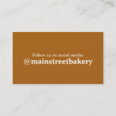 Challah Bread Bakery Baker Jewish Food Baking Cu Visitekaartje (Achterkant)