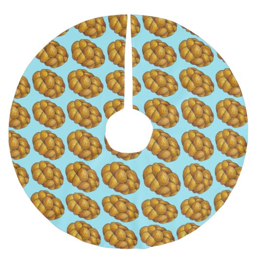 Challah Bread Hanukkah Chanukah Joodse Feestdagen Kerstboom Rok (Voorkant)