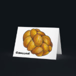 Challah. Bread Loaf Hanukkah Chanukah Holiday Feestdagen Kaart<br><div class="desc">Op de Nota's staat een brood van de krijtmakerij. Creëer van een originele tellersillustratie. Deze illustratie van Chanoeka is ook beschikbaar op andere producten. Zie je niet wat je zoekt? Hulp nodig bij aanpassingen? Neem contact op met Rebecca om iets voor je te ontwerpen.</div>