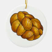 Challah Bread Loaf Happy Hanukkah Chanukah Keramisch Ornament (Voorkant)