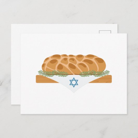 Challah-brood Briefkaart (Voorkant / Achterkant)