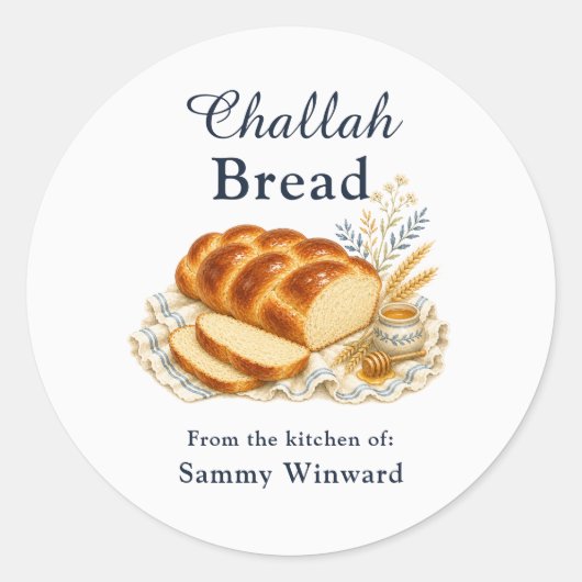 Challah Brood Thuisgemaakte Gift Label (Voorkant)