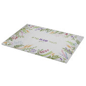 Challah Cutting Board Shabbat Floral Hebrew  Snijplank (Hoek)