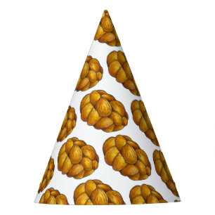 Challah Gevlochten Joodse Bakkerij Brood Hanukkah Feesthoedjes