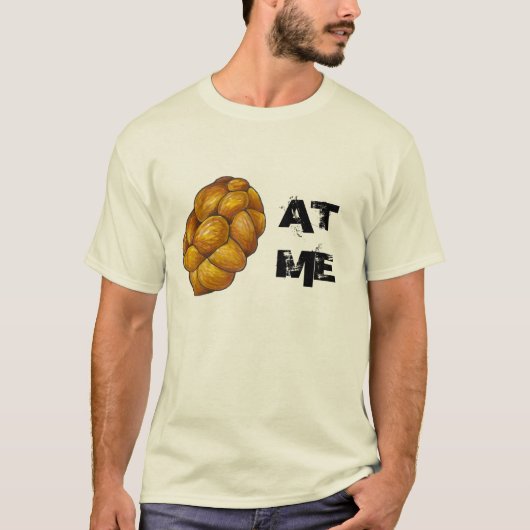 Challah (Holla) bij me met een gesloten feestbrood T-shirt (Voorkant)