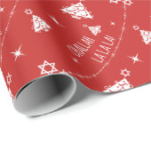 Challah La La La La La La Hanukkah kerstboom Elke Cadeaupapier (Rol Hoek)