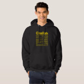 Challah Nutrition Facts Hanukkah Jewish Kosher Foo Hoodie (Voorkant volledig)