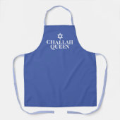 Challah Queen, Leuk Modern Typografie Blauw Schort (Voorkant)