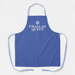 Challah Queen, Leuk Modern Typografie Blauw Schort