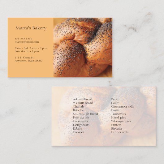 Challah Visitekaartje (Voorkant / Achterkant)