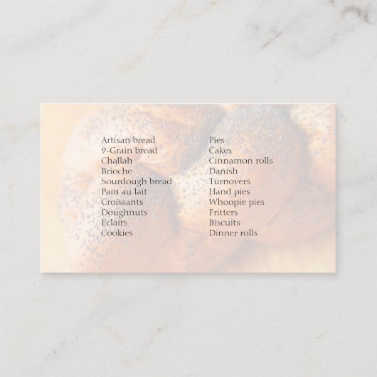 Challah Visitekaartje (Achterkant)