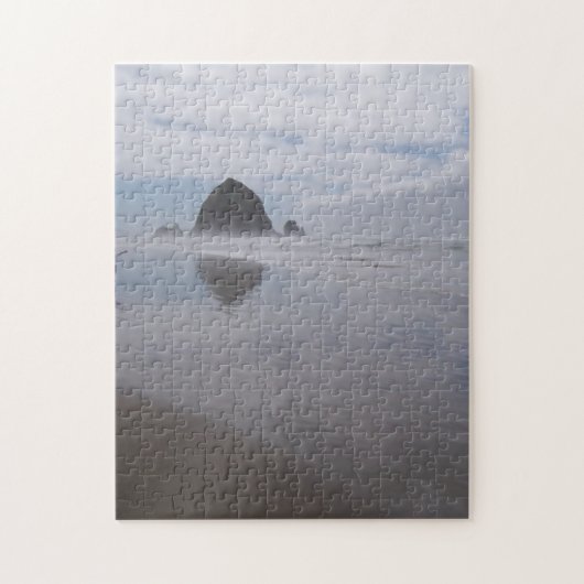 Challchallenge Haystack Rock Oregon Foto Legpuzzel (Verticaal)