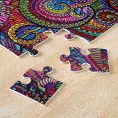 Challchallenge Jigzaag Unicorn Mandala Artwork Legpuzzel (Zijkant)