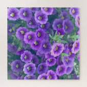 Challchallenge Mini Paarse Petunias Legpuzzel (Horizontaal)