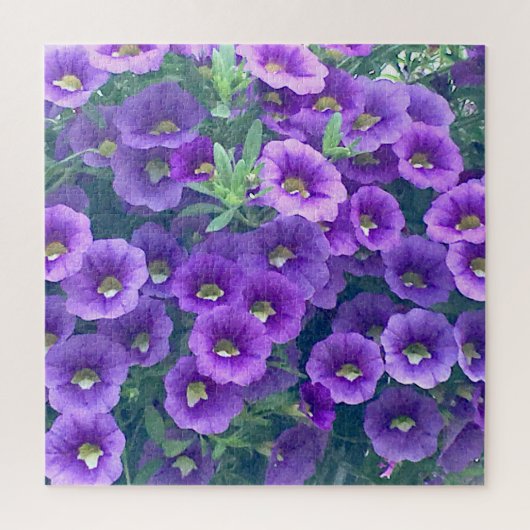 Challchallenge Mini Paarse Petunias Legpuzzel (Verticaal)