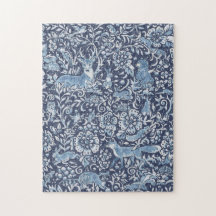 Challchallenge Woodland Animal Blue & White Natuur