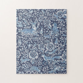 Challchallenge Woodland Animal Blue & White Natuur Legpuzzel