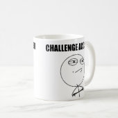 Challenge Accepted Rage Face Comic Meme Koffiemok (Voorkant rechts)